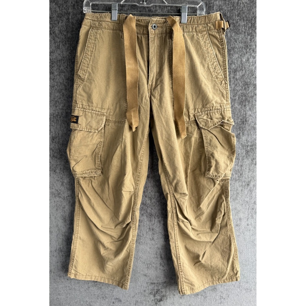 Vintage Polo Jeans Co Ralph Lauren Cargo Pants Mens 30x30 Khaki Ripstop Military